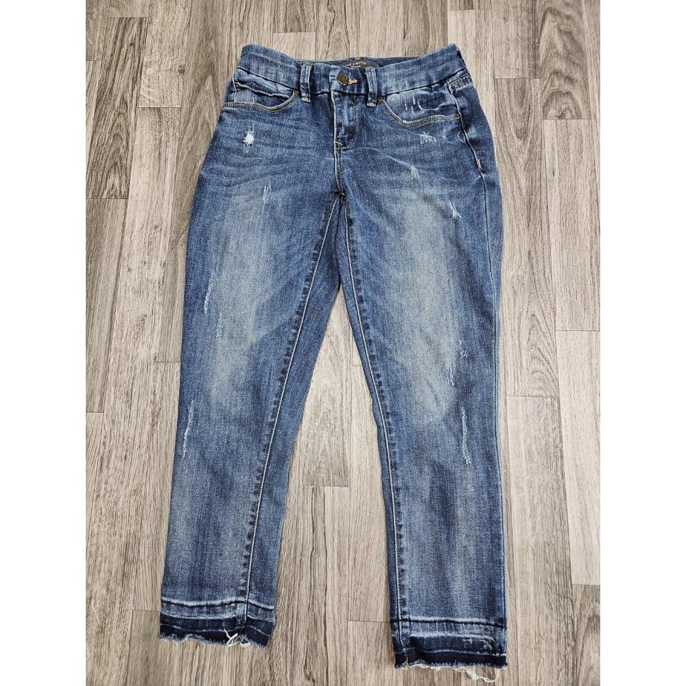 The Limited Jeans‎ Womens 2P Petite Blue Ankle Skinny Stretch Distressed
